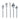 Ribbed - Stainless Steel Flatware (Set of 5) - Silver