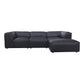 Form - Lounge Modular Sectional Vantage Black Leather