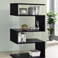 Emelle - 4-Shelf Glass Panel Bookshelf