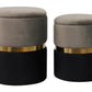 Gigi - Velvet Storage Ottomans (Set of 2) - Gray