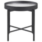 Ozella - Round End Side Table With Recessed Top Sandy - Black
