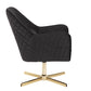 Diana - Lounge Chair - Gold Metal And Black Velvet