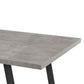 Coronado - Contemporary Dining Table Cement Top - Gray Powder