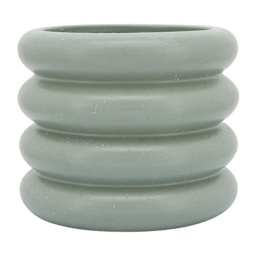 Ceramic Bidendum Planter 9" - Green