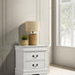 Louis Philippe - 2-Drawer Nightstand Bedside Table - White