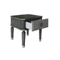 House - Beatrice End Table - Charcoal & Light Gray Finish