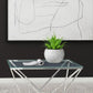 Brittania - Square Glass Top Geometric Coffee Table - Nickel