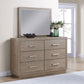 Kenora - 6-Drawer Dresser And Mirror - Barley Brown