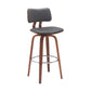 Pico - Swivel Walnut Wood Faux Leather Stool