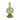 Glass Bubble Taper Candle Holder 7" - Olive