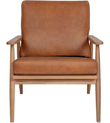 Harper - Leather Lounge Chair - Tan
