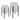 Dotted Planters In Metal Stand (Set of 2) - White