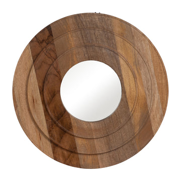 Wood Spiral Mirror 20" - Natural
