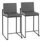 Fuji - High Back Counter Stool - Black Legs