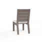 Laguna - Armless Dining Chair, No Welt - Canvas Flax / Gray