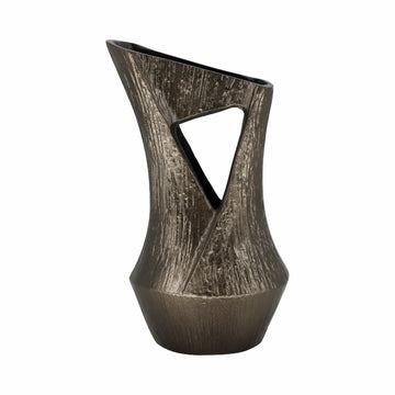 Seward Small Metal Vase 12" - Bronze