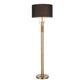 Trophy - Floor Lamp - Antique Brass With Black Linen Shade