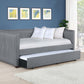 Brodie - Upholstered Twin Daybed With Trundle - Gray