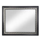 Nicola - Mirror - Silver PU & Black Finish