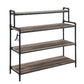 Cordelia - Bookshelf - Led, Antique Oak, Sandy Black & Dark Bronze Hand-Brushed Finish