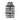 Cer Square Jar With Lid 16" - Black / White