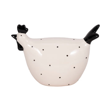 Dotted Rooster - White / Black