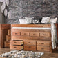 Cleo - Twin Captain Bed With Slat Kit - Mahogany