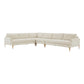 Serena - Large L-Sectional - Pearl Silver