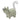 Ceramic Standing Kitty 6" - White / Black
