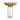 Bubble - Glass / Brass Side Table - Light Brown