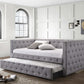 Mockern - Upholstered Twin Daybed With Trundle - Gray