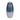Glass Vase With Metal Rim 18" - Blue / White Ombre