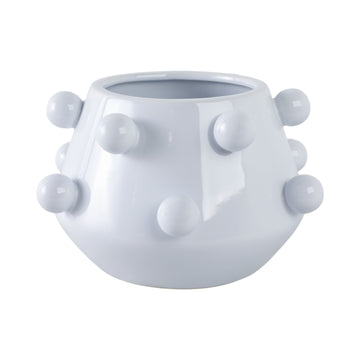 Tapered Bubble Planter - White