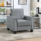 Davis - Upholstered Rolled Arm Accent Chair - Gray