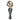 Theron Small Oversized Vase With Metal Topper 41" - Blue