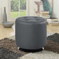 Bowman - Round Upholstered Tufted Swivel Ottoman