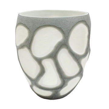 Havre Small Glass Vase 11" - Gray