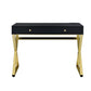 Coleen - Desk - Black & Brass Finish