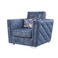 Emilia - Chair - 2-Tone Blue Fabric