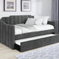 Kingston - Upholstered Twin Daybed With Trundle - Charcoal