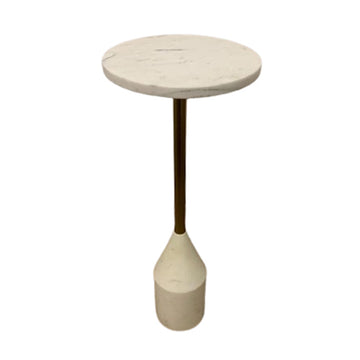Vanzella Marble Accent Table - White