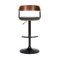 Larisa - Adjustable Walnut Wood Bar Stool