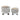 Ceramic Footed Planter 6 / 8" (Set of 2) - White