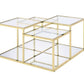 Uchenna - Coffee Table - Clear Glass & Gold Finish