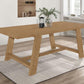Sharon - Rectangular Wood Trestle Dining Table - Brown