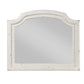 Jaqueline - Mirror - Light Gray Linen & Antique White Finish