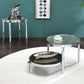 Abbe - End Table - Glass & Chrome Finish