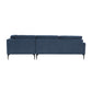 Serena - Velvet Chaise Sectional With Black Legs