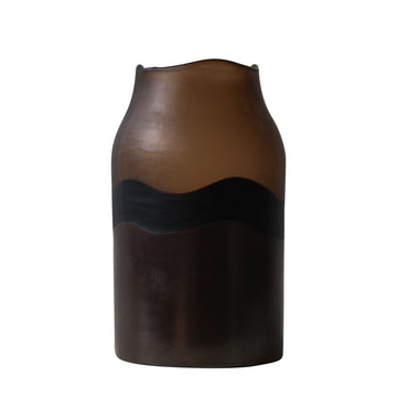 11" Mason Small Glass Vase - Brown