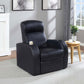 Cyrus - Upholstered Track Arm Recliner - Black